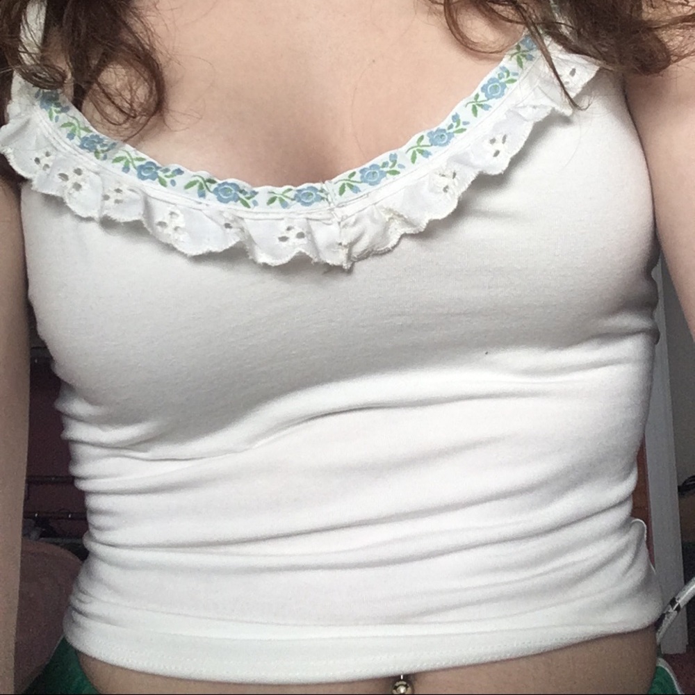 Frilly farm girl crop top❤️